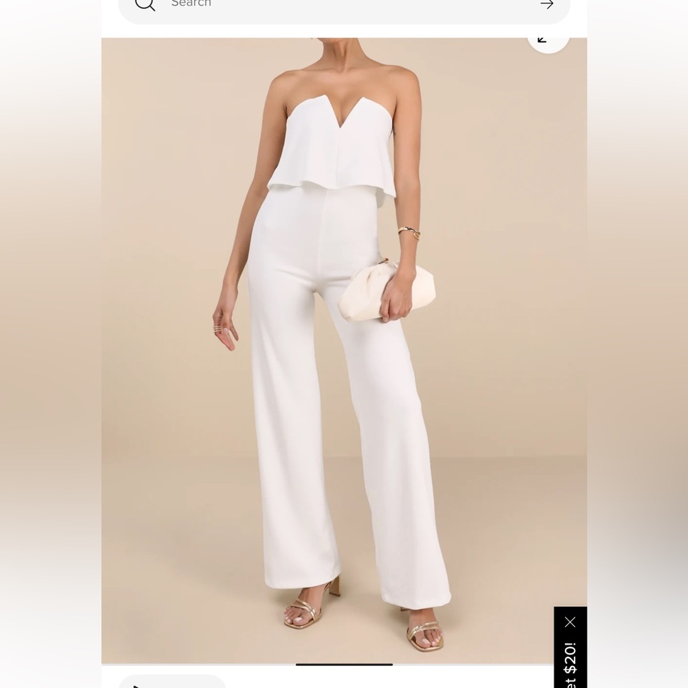 Lulu's Chic White Jumpsuit
